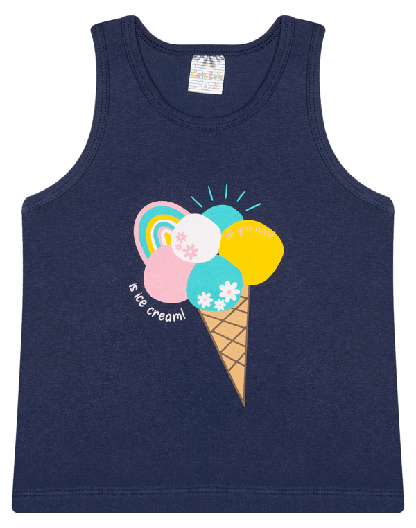 REGATA FEM. COTTON - IS ICE CREAN ALL YOU NEED 4-6-8