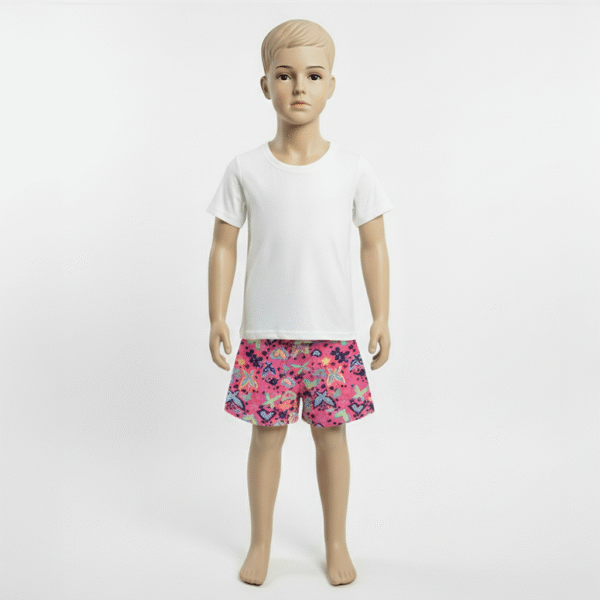 SHORTS SAIA FEM. COTTON - ESTAMPA ROTATIVA 1-2-3