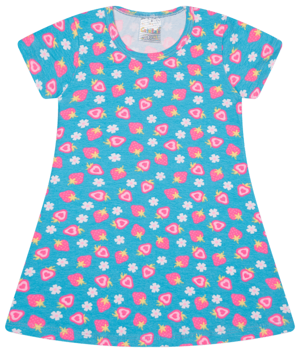 VESTIDO FEM. COTTON C/ MANGA - ESTAMPA ROTATIVA 1-2-3 - Imagem 2
