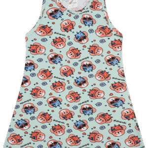 VESTIDO FEM. COTTON REGATA - ESTAMPA ROTATIVA 4-6-8