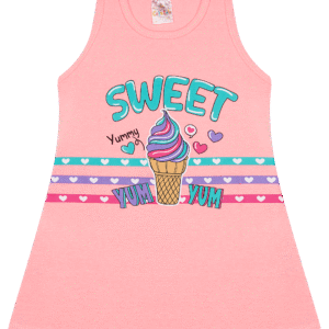 VESTIDO FEM. COTTON REGATA - SWEET YUMMY YUN 4-6-8