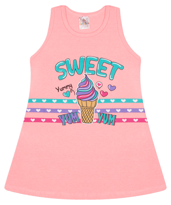 VESTIDO FEM. COTTON REGATA - SWEET YUMMY YUN 4-6-8 - Imagem 2
