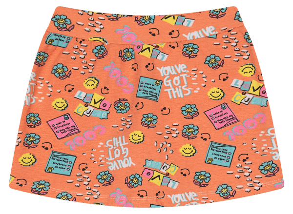 SHORTS SAIA FEM. COTTON - ESTAMPA ROTATIVA 10-12-14 - Imagem 2