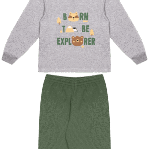 CJ.MASC.MOLETOM C/CAPUZ - BORN TO BE EXPLORER 1-2-3