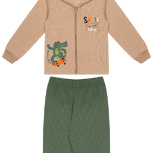 CJ.MASC.MOLETOM JAQUETA C/CAPUZ - SKATER CROC DUDE 1-2-3