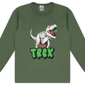 CAMISETA ML. MASC. M/M G.R - TREX ROOAR 10-12-14