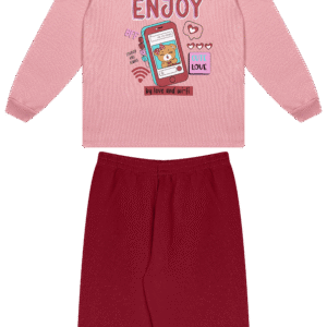 CJ.FEM.MOLETOM C/CAPUZ - ENJOY BY CUTE LOVE 4-6-8