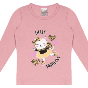 BLUSA ML. FEM. COTTON - LITTLE PRINCESS 1-2-3