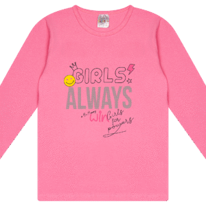 BLUSA ML. FEM. COTTON - ALWAYS GIRLS POWERS 10-12-14