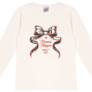 BLUSA ML. FEM. COTTON - DREAMS HAPPEN 10-12-14