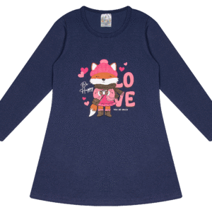 VESTIDO ML. COTTON - BE HAPPY YOU SO MUC 4-6-8