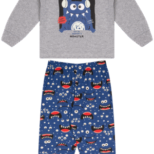CJ.PIJAMA MASC.M/M G.R CALCA M/M ROTATIVA - MONSTER VERY FUNNY 1-2-3