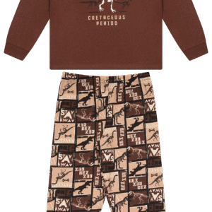 CJ.PIJAMA MASC.M/M G.R CALCA M/M ROTATIVA - DINOS OF THE CRETACEDUS 10-12-14